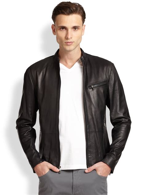 michael kors leather moto jacket mens|Michael Kors faux leather jacket.